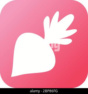 Beautiful Beet Glyph Vector Icon Stock Vector