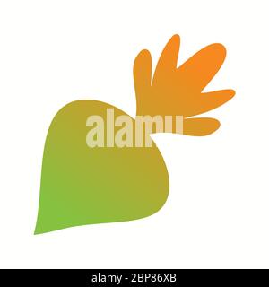 Beautiful Beet Glyph Vector Icon Stock Vector