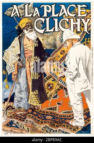 Eugène Grasset, A la Place Clichy, Art Nouveau poster, 1891 Stock Photo