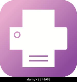 Beautiful Printer Glyph Vector Icon Stock Vector