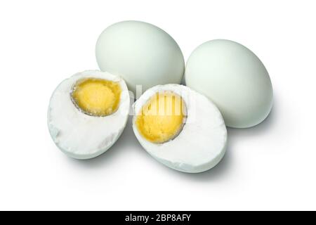 Salted Duck Eggs On White Background Stock Photo - Download Image