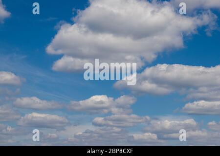 Typical Dutch sky with clouds in a way the Dutch painters used to paint them during the golden era Stock Photo