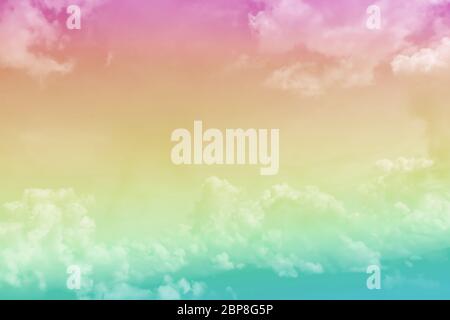 Soft cloud and sky with a pastel colored. Abstract sky for background or wallpaper. Stock Photo