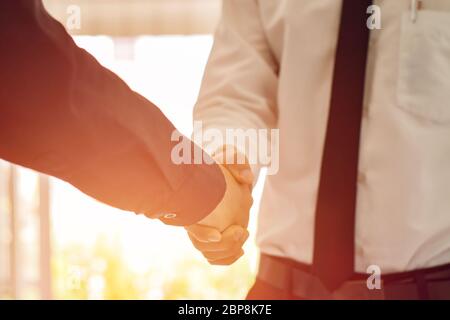 Businessman shaking hands each other. Business concept Stock Photo