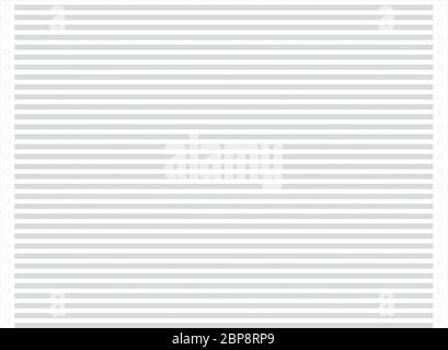Grey continuous stationery aka continuous form paper for printing with dot matrix and line printers with paper feed mechanism Stock Photo