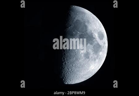 the waxing gibbous moon 5th May 2006 Stock Photo