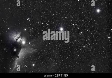 The Belt of Orion and the Horsehead Nebula Stock Photo - Alamy