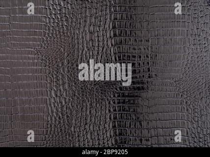 Imitation black crocodile skin background Stock Photo