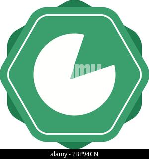 Beautiful Pie Chart Glyph Vector Icon Stock Vector
