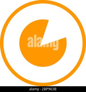 Beautiful Pie Chart Glyph Vector Icon Stock Vector