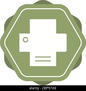 Beautiful Printer Glyph Vector Icon Stock Vector