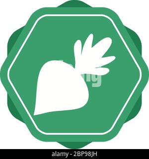 Beautiful Beet Glyph Vector Icon Stock Vector