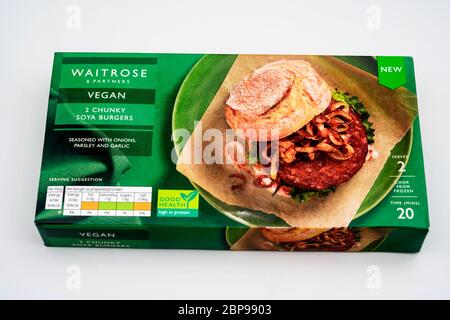 Waitrose and Partners soya burgers Stock Photo