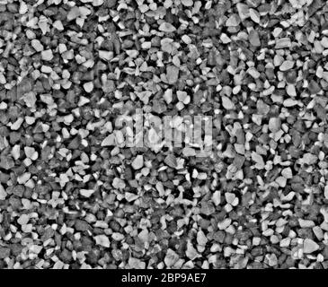 Gravel stones Displacement seamless looped Texture map for 3d modeling of landscape Stock Photo