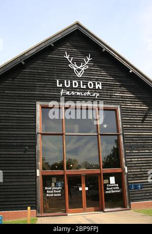 The Ludlow farmshop (formerly Ludlow food centre) Bromfield, Ludlow, Shropshire, UK. Stock Photo