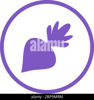 Beautiful Beet Glyph Vector Icon Stock Vector