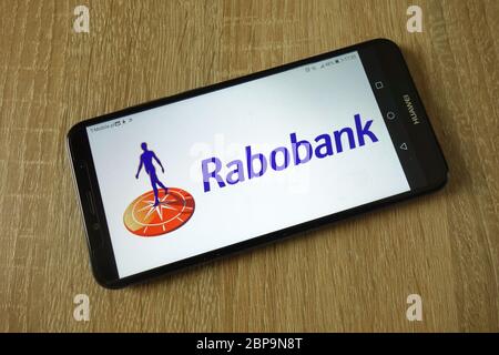 Rabobank logo displayed on smartphone Stock Photo