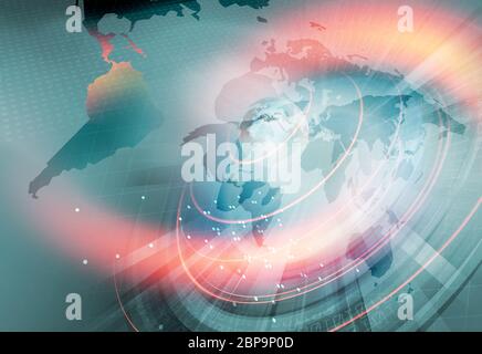 Global Connectivity and Growing Busines Background Through the Whole World Stock Photo