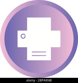 Beautiful Printer Glyph Vector Icon Stock Vector