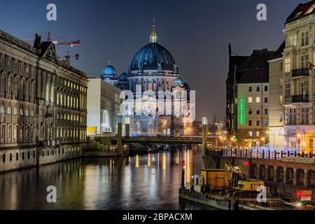 Berlin / Germany - February 13, 2017: Berlin Cathedral (Berliner Dom) on the Museumsinsel in central Berlin, Germany Stock Photo