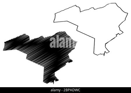 Johnson County, Georgia (U.S. county, United States of America,USA, U.S., US) map vector illustration, scribble sketch Johnson map Stock Vector