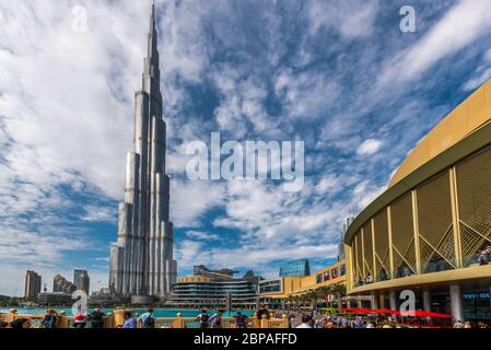 Highest Building Burj Khalifa in Dubai Stock Photo