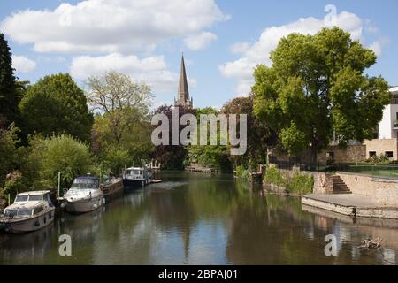 The River Thames in Abingdon, Oxfordshire, UK Stock Photo