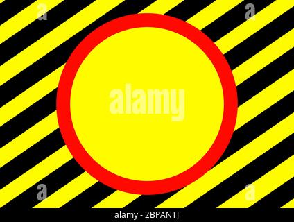 Black stripes on a yellow background template for text. Stock Vector