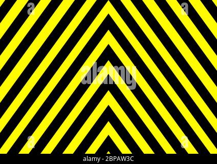 Black stripes on a yellow background template for text. Stock Vector