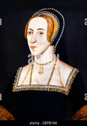 Anne Boleyn, second wife of King Henry VIII of England, by an unknown artist c.1597-1618 Stock Photo