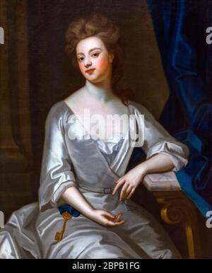 Sarah Churchill, portrait after Sir Godfrey Kneller, oil on canvas, c.1700. Sarah Churchill (née Jenyns or Jennings: 1660-1744) was Duchess of Marlborough and a close friend of Queen Anne of Great Britain. Stock Photo