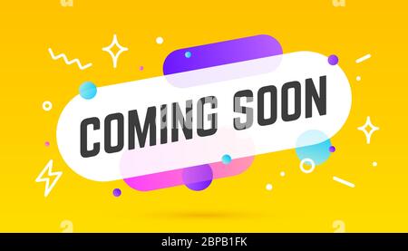 Coming soon, speech bubble. Banner, poster, speech bubble Stock Vector