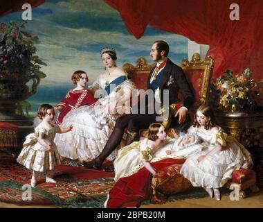 The Family of Queen Victoria by Franz Xaver Winterhalter, oil on canvas, 1846. Stock Photo