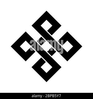 Greek key. Typical egyptian, assyrian and greek motives vector symbol. Stock Vector