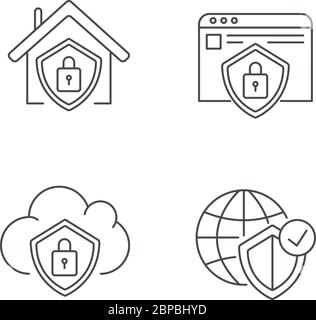Smart home cloud storage pixel perfect editable stroke line icon Stock ...
