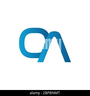 Initial Simple Letter OA Logo Design Vector Template. Abstract Minimal ...