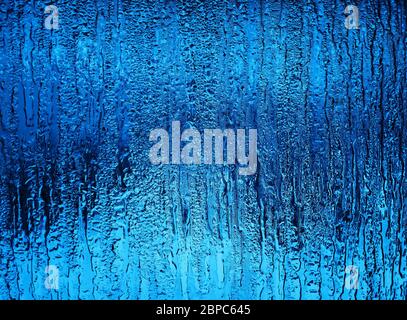 Frozen ice on widows glass texture background Stock Photo