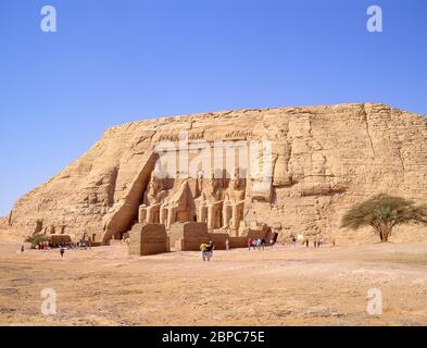 Great Temple of Ramses II, Abu Simbel, Aswan Governorate, Republic of Egypt Stock Photo