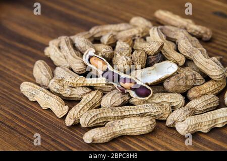 Peanuts in the shell from Tenejapa, Chiapas, Mexico Stock Photo