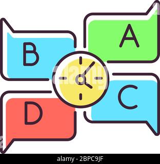 Educational game RGB color icon Stock Vector