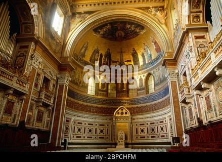 Rome Italy Basilica Di San Giovanni in Laterano Interior (Church Of St John Lateran) Stock Photo