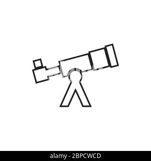 lines icon telescope design vector isolated on white background Stock Vector
