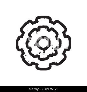 lines gear icon concept. creative vector illustration. Stock Vector
