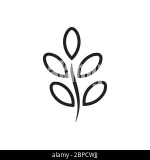 moringa leaf icon symbol design vector Stock Vector