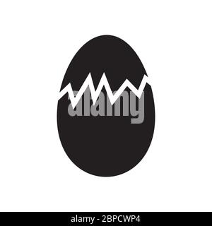 eggs hatch icon symbol vector isolated on white background Stock Vector