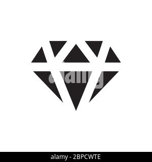 diamond geometric shape. creative icon. isolated on white background Stock Vector