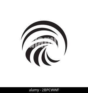 circle swoosh abstract eagle. vector illustration. Stock Vector