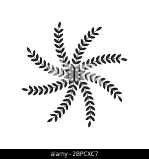 laurel wreath twisted design vector on white background Stock Vector