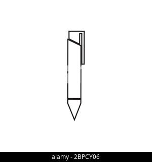 lines pen icon vector isolated on white background Stock Vector