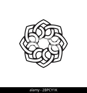 mandala interlock vector concept. creative icon. vector illustration. Stock Vector